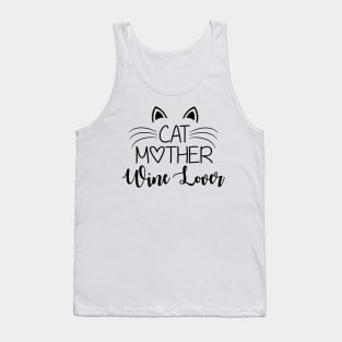 Cat Mother Wine Lover Tank Top